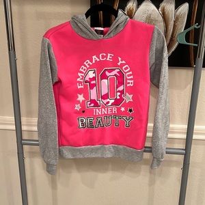 Kids two piece pink and grey track suit